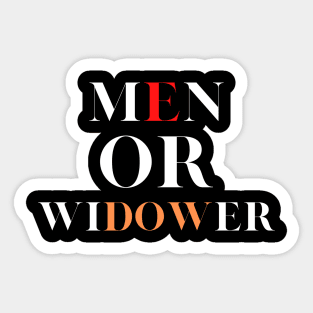 Men or widower Sticker